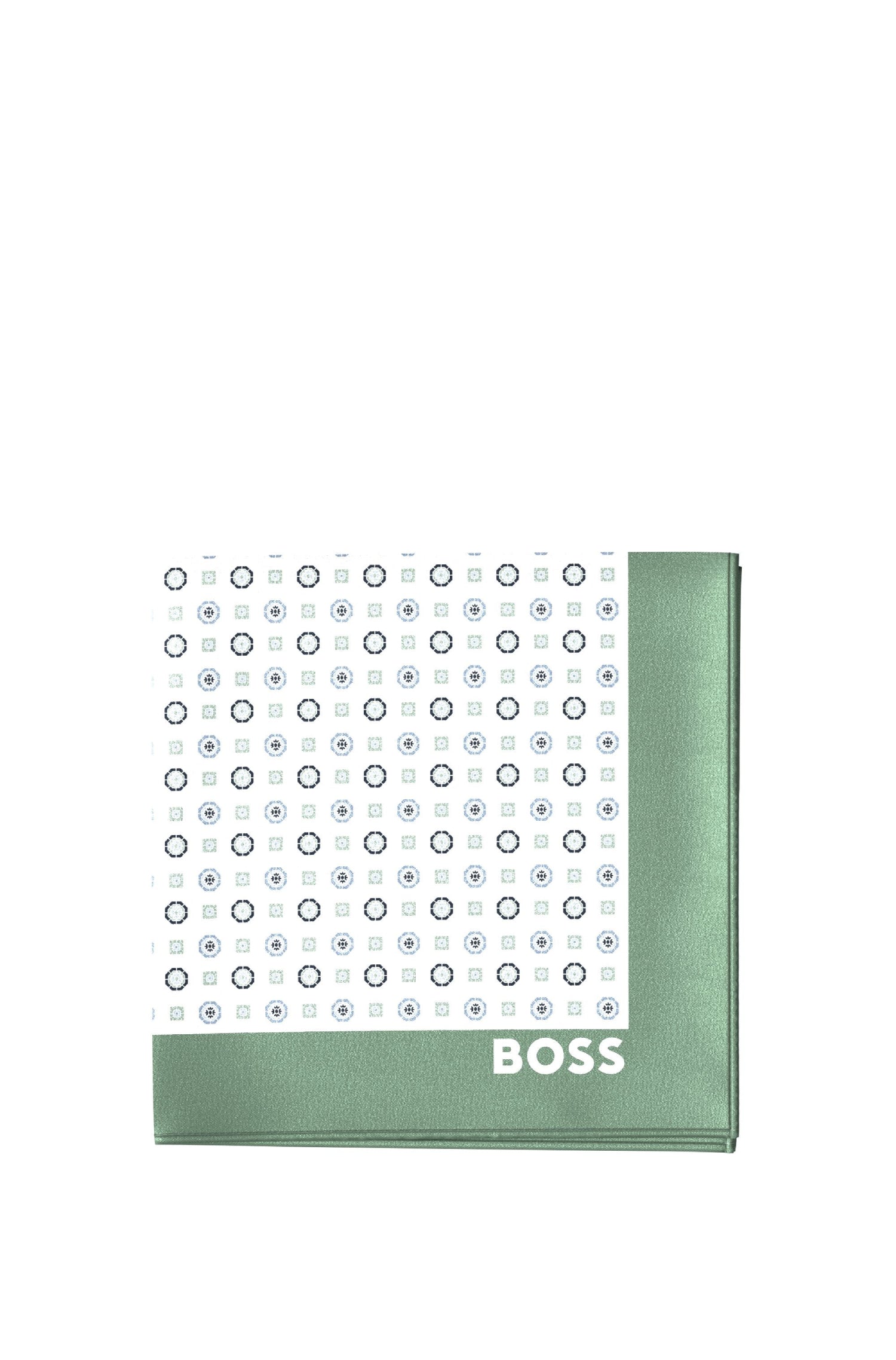 Silk pocket square - Open Green