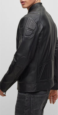 Jomarc leather jacket - Black