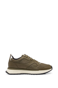Jonah leather trainers - Dark Green