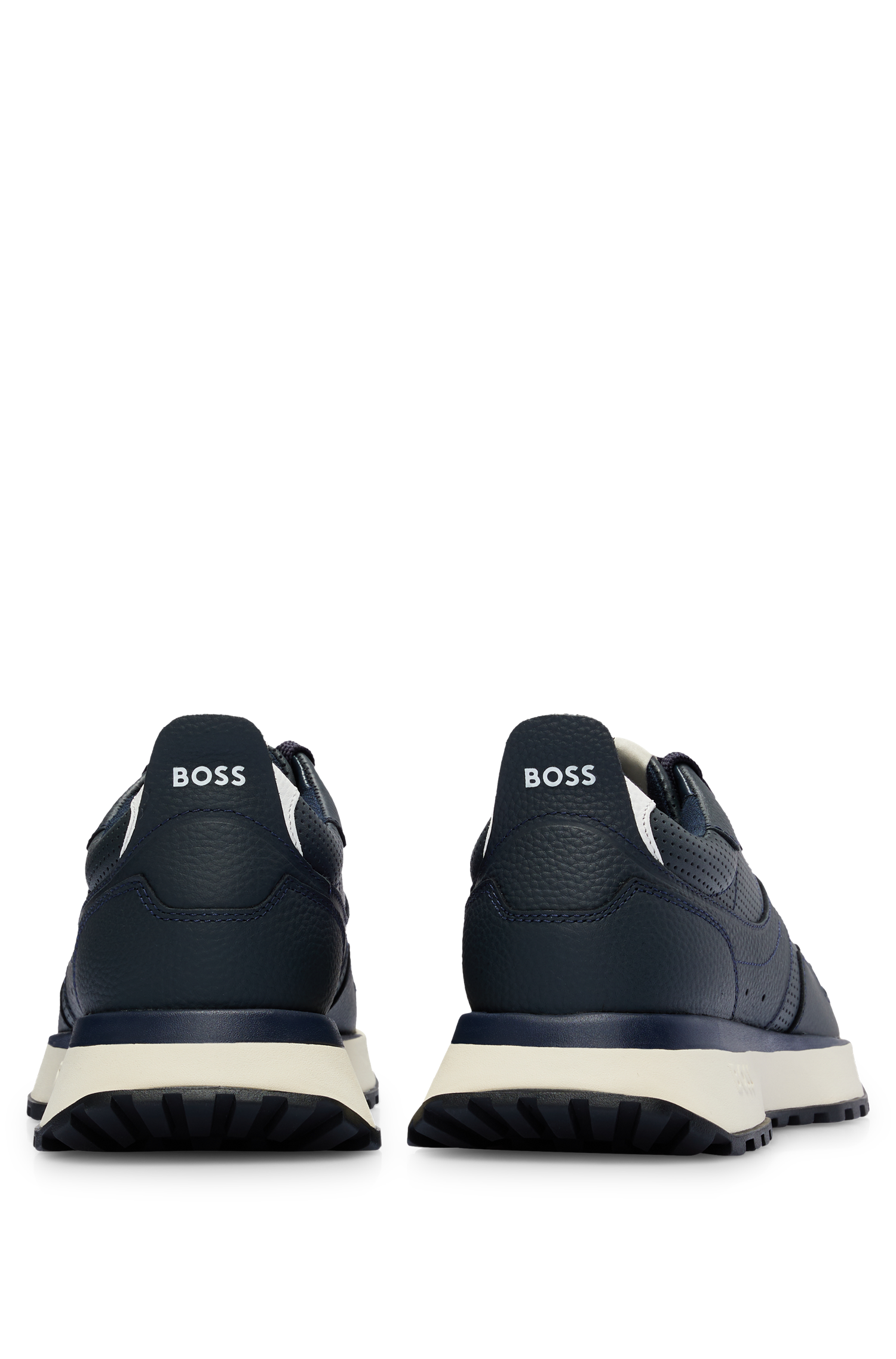 Jonah leather trainers - Dark Blue