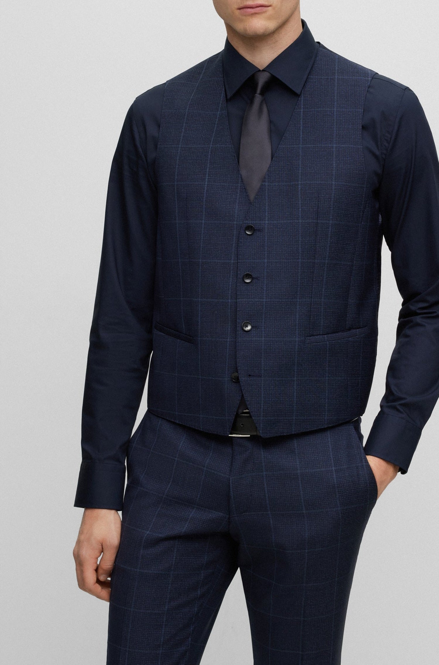 DARK BLUE // BUSINESS SUITS H-REYMOND-3PCS-224