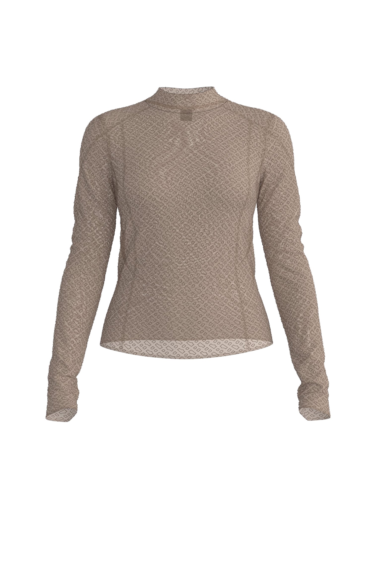 Egalina long-sleeved top - Light & Pastel Brown