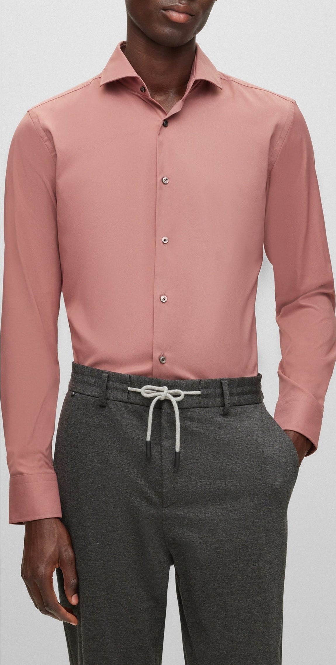 DARK RED // BUSINESS SHIRTS P-HANK-SPREAD-C1-222