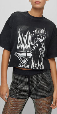 Cropped T-shirt - Black