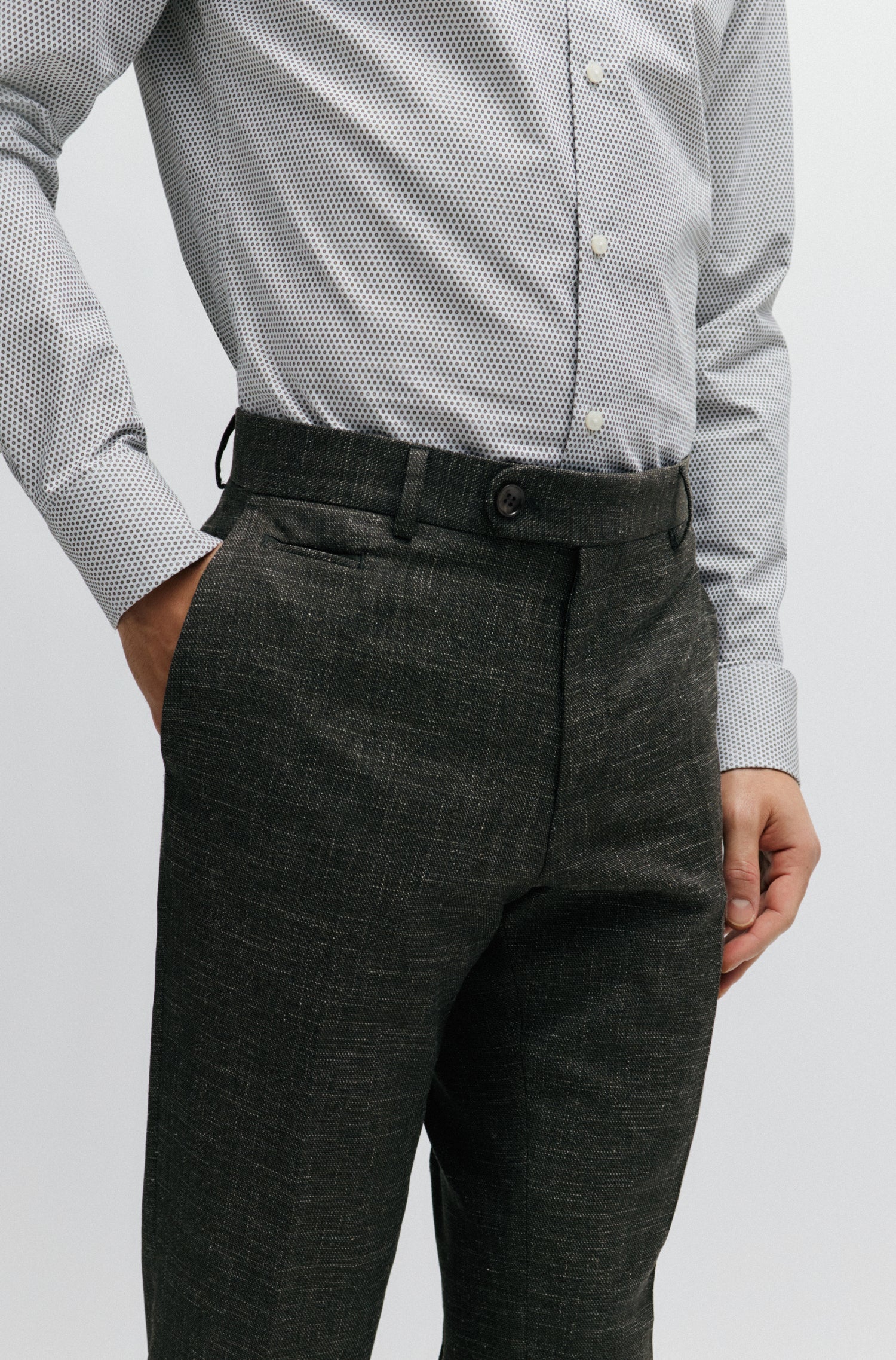 DARK GREEN // FORMAL TROUSERS H-GENIUS-241