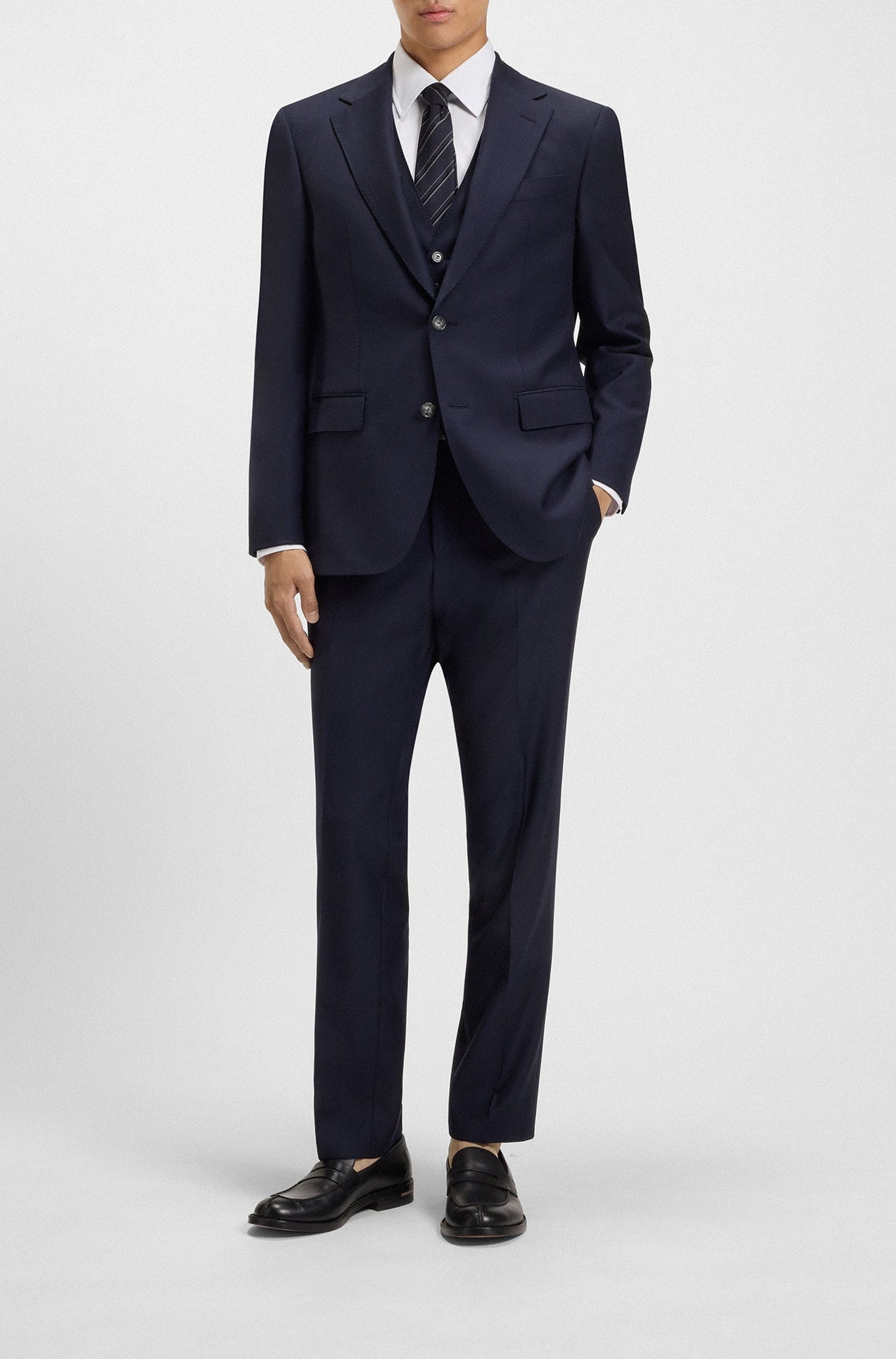 Veston Harver en laine - Navy