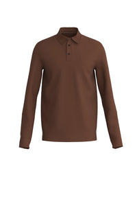 Polo Parker à manches longues - Medium Brown