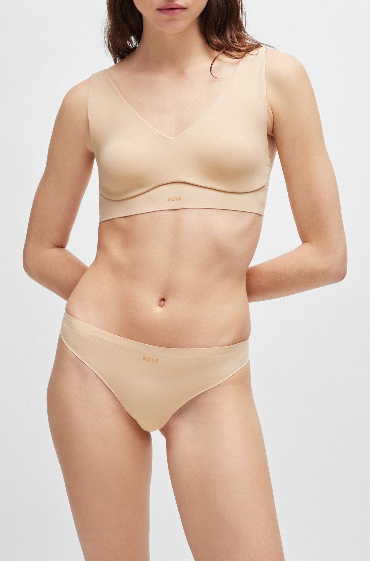 LIGHT BEIGE // BRIEFS THONG LASER CUT