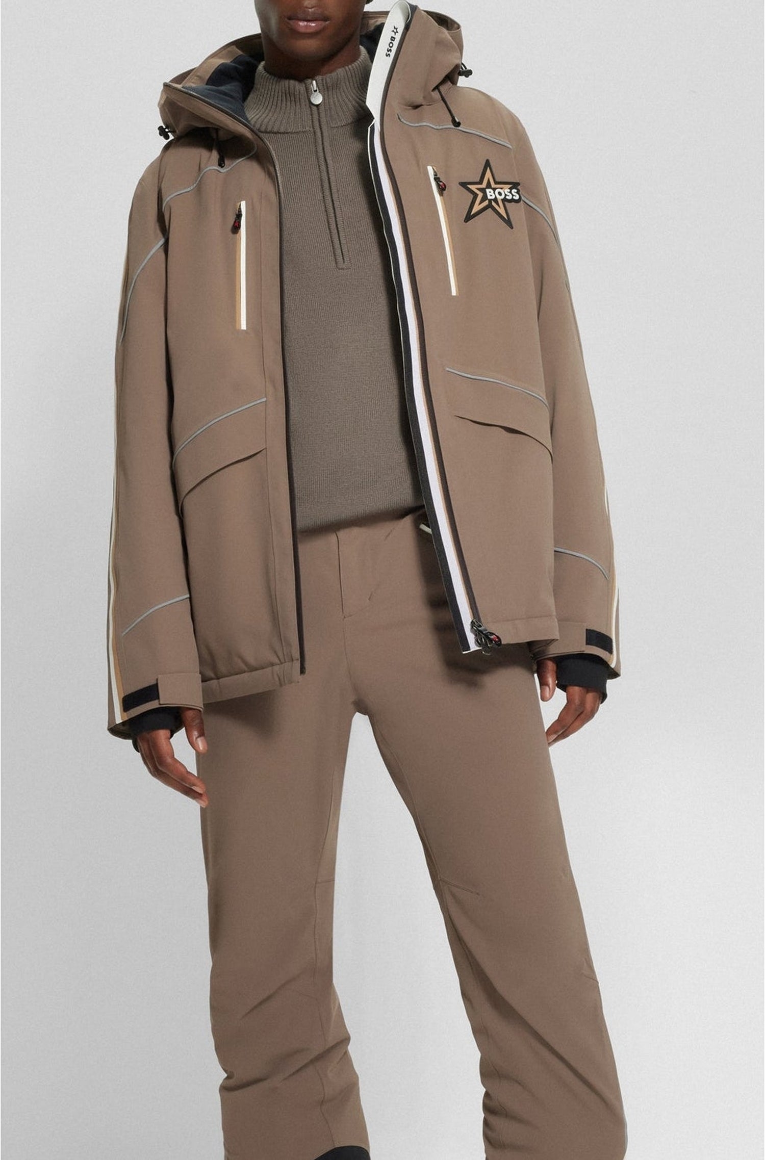 Pull zippé en laine - Open Beige