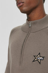 Pull zippé en laine - Open Beige