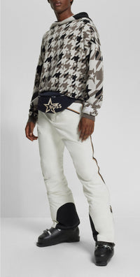 Sweatshirt pied de poule en laine - Open Beige