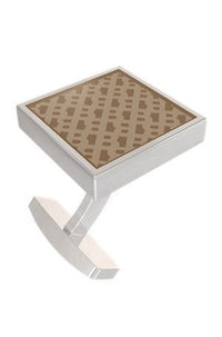 Square cufflinks - Medium Beige