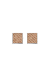 Square cufflinks - Medium Beige