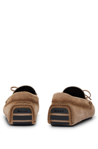 Driver leather loafers - Medium Beige