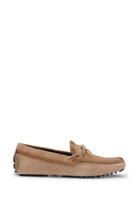 Driver leather loafers - Medium Beige