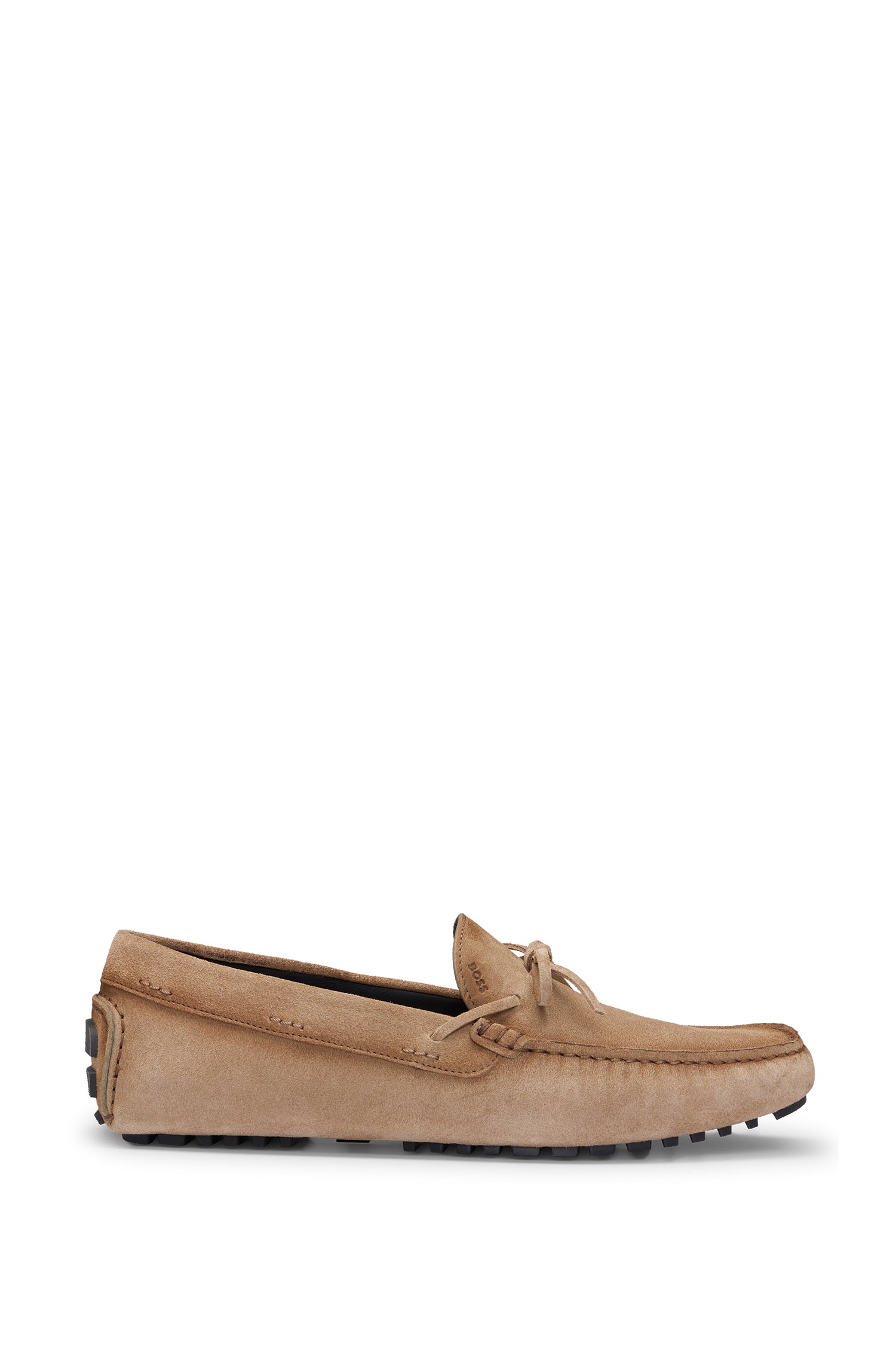 Driver leather loafers - Medium Beige