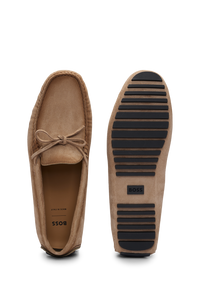 Driver leather loafers - Medium Beige
