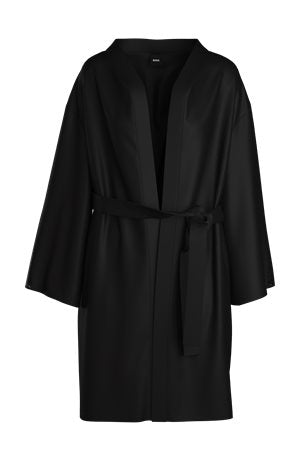 BLACK // DRESSING GOWNS FEMININE_SHORT ROBE