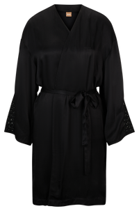 BLACK // DRESSING GOWNS FEMININE_SHORT ROBE