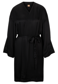 BLACK // DRESSING GOWNS FEMININE_SHORT ROBE