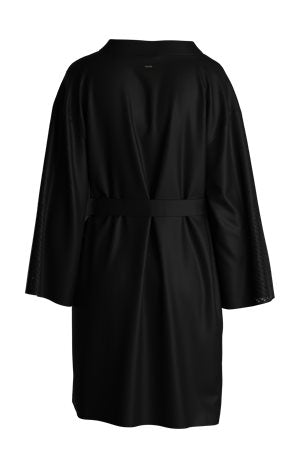 BLACK // DRESSING GOWNS FEMININE_SHORT ROBE