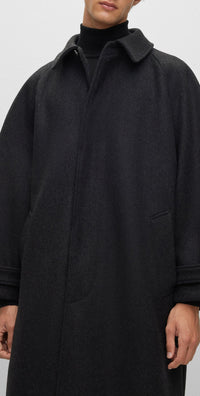 H coat in wool - Open Grey