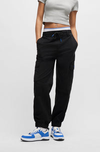 BLACK // CASUAL TROUSERS HISUNE-1-D_B