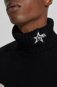 Pull Ski à col roulé en laine - Black