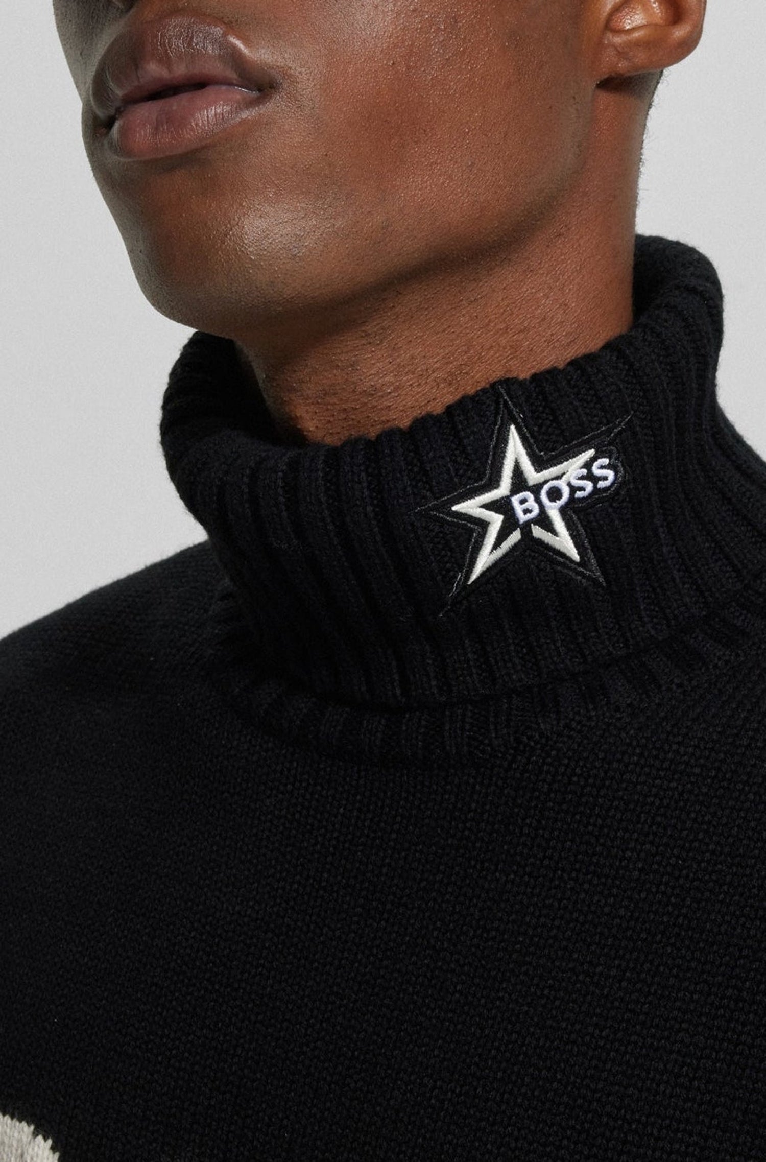 Pull Ski à col roulé en laine - Black