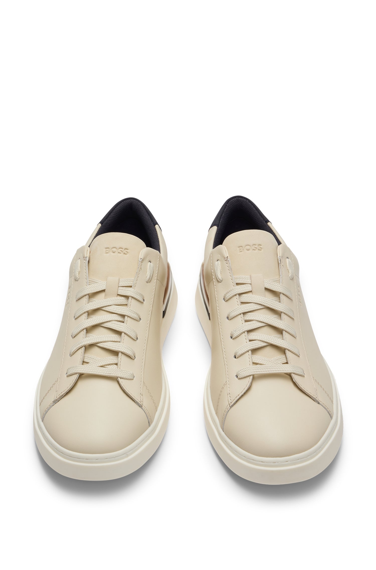 Clint leather trainers - Open White
