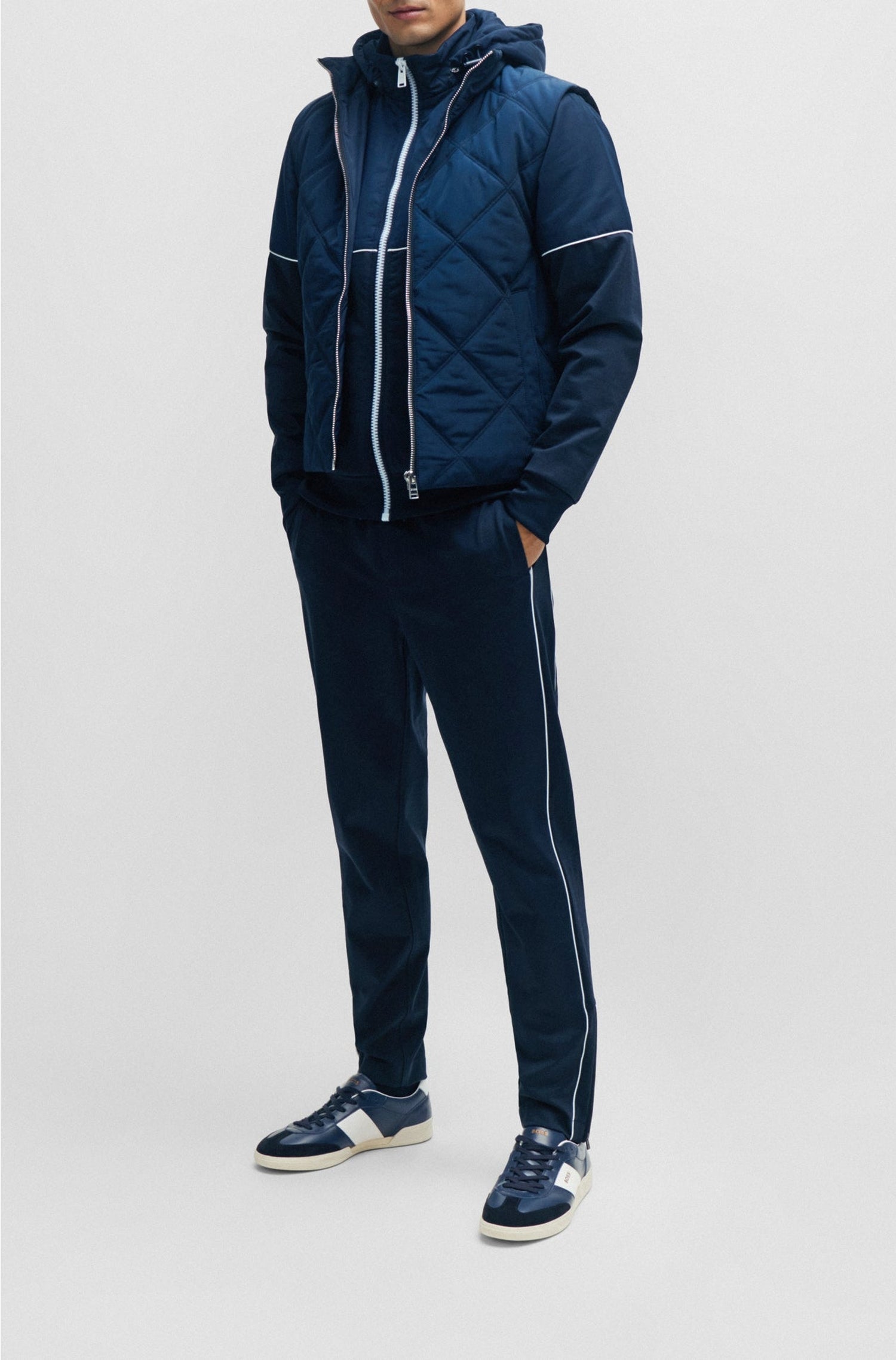 NAVY // LACE-UP TRAINERS BRANDON_TENN_LTSD