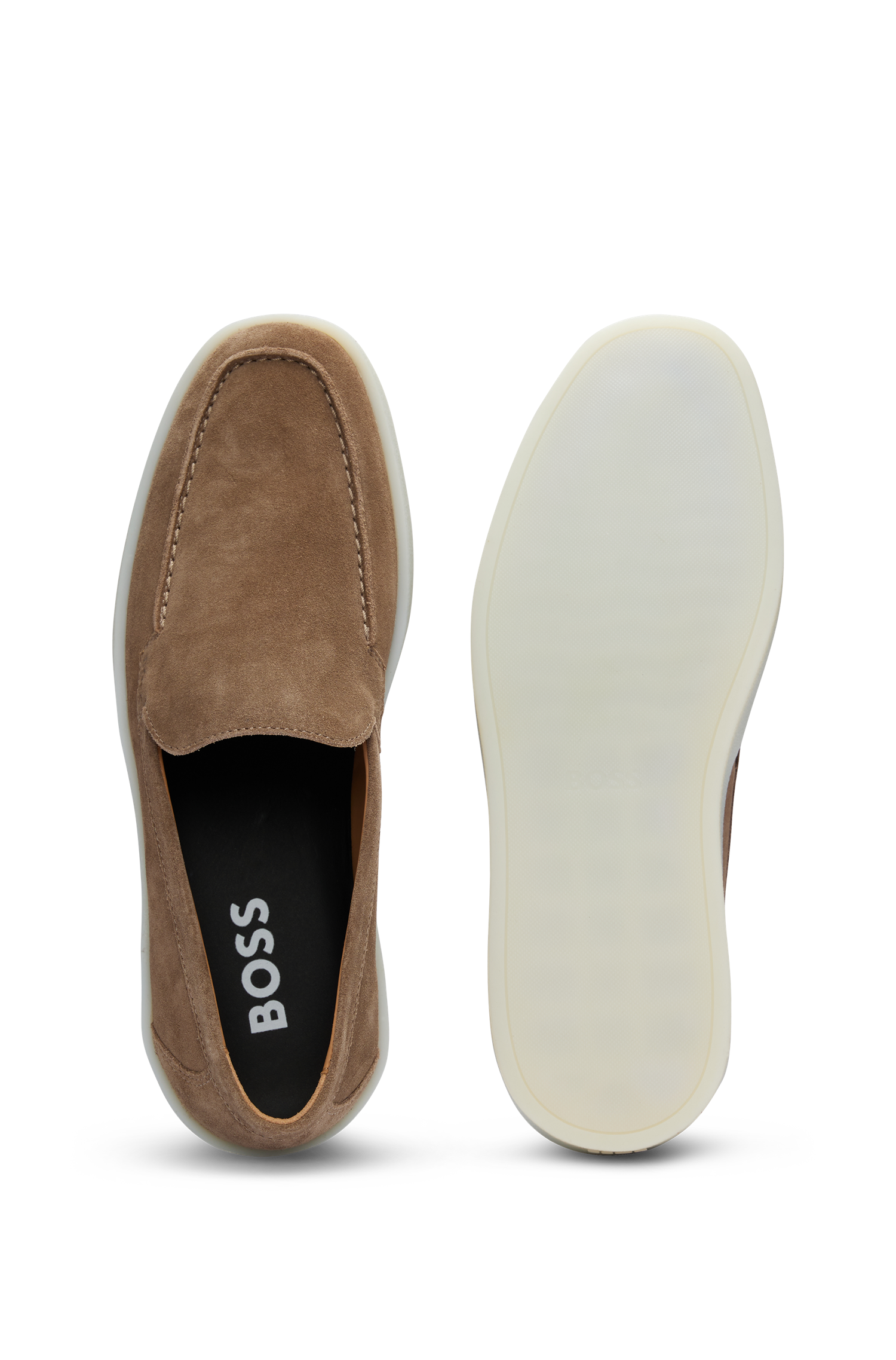 Clay leather loafers - Medium Beige