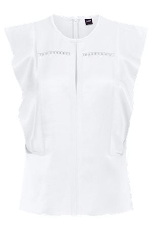 WHITE // TAILORED BLOUSES BILEINA