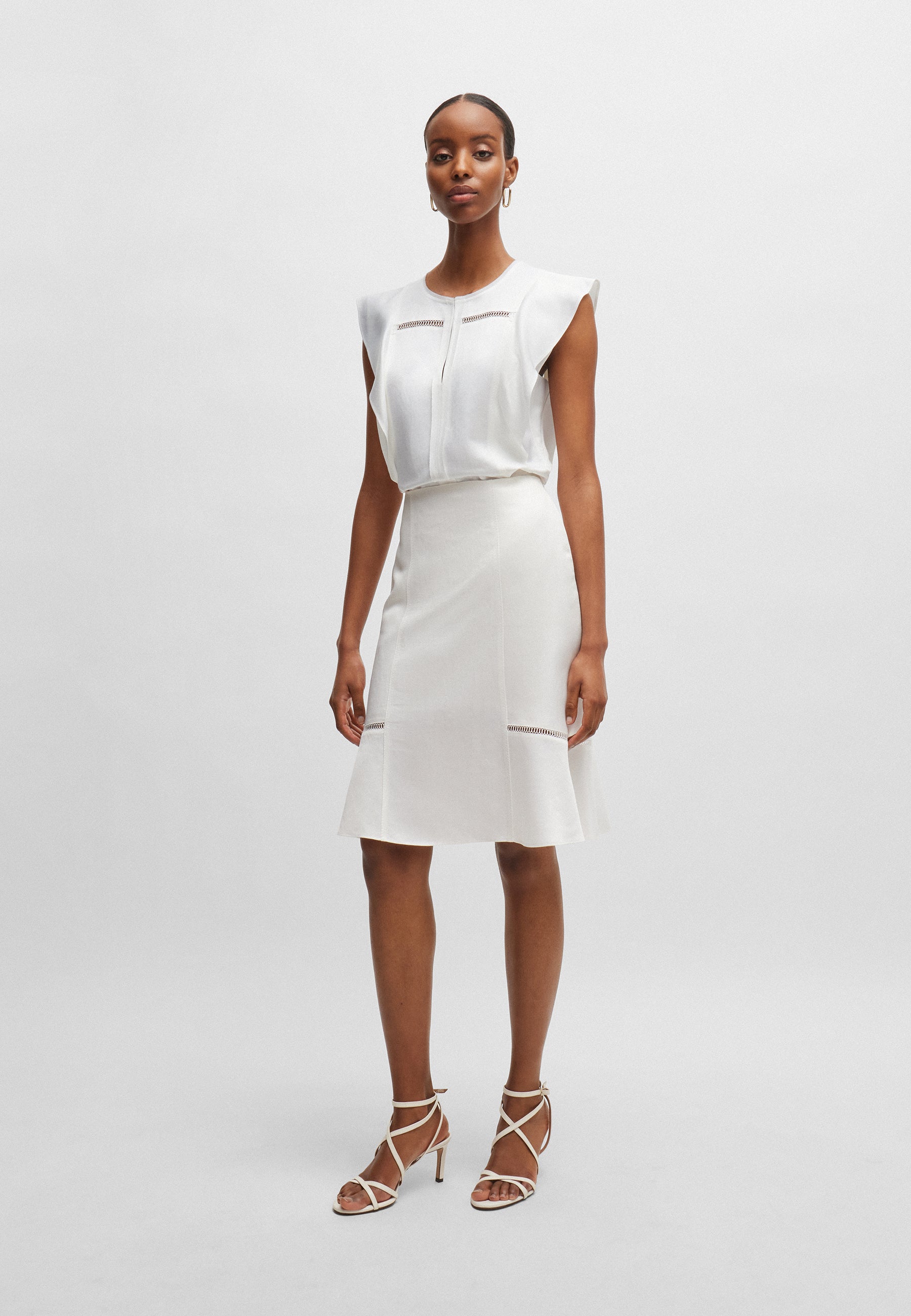 WHITE // TAILORED BLOUSES BILEINA