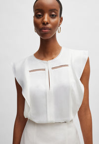 WHITE // TAILORED BLOUSES BILEINA
