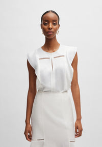 WHITE // TAILORED BLOUSES BILEINA
