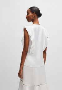 WHITE // TAILORED BLOUSES BILEINA