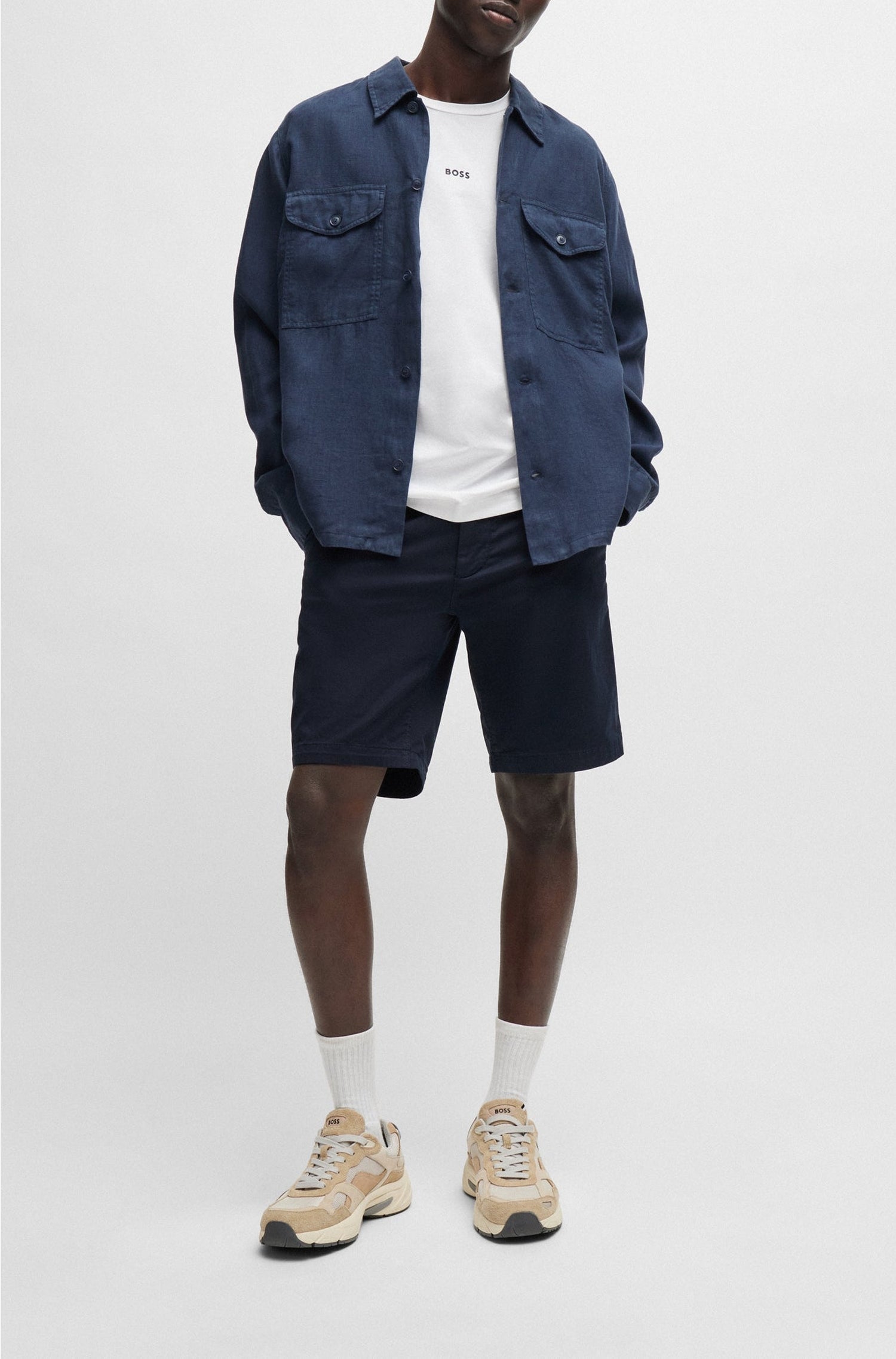 HORS LIGNE // DARK BLUE // SHORTS CHINO-SLIM-SHORTS