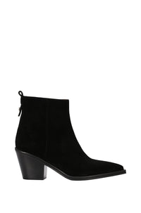 Ella leather ankle boots - Black