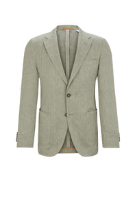 Veste de costume Heston en lin - Open Green