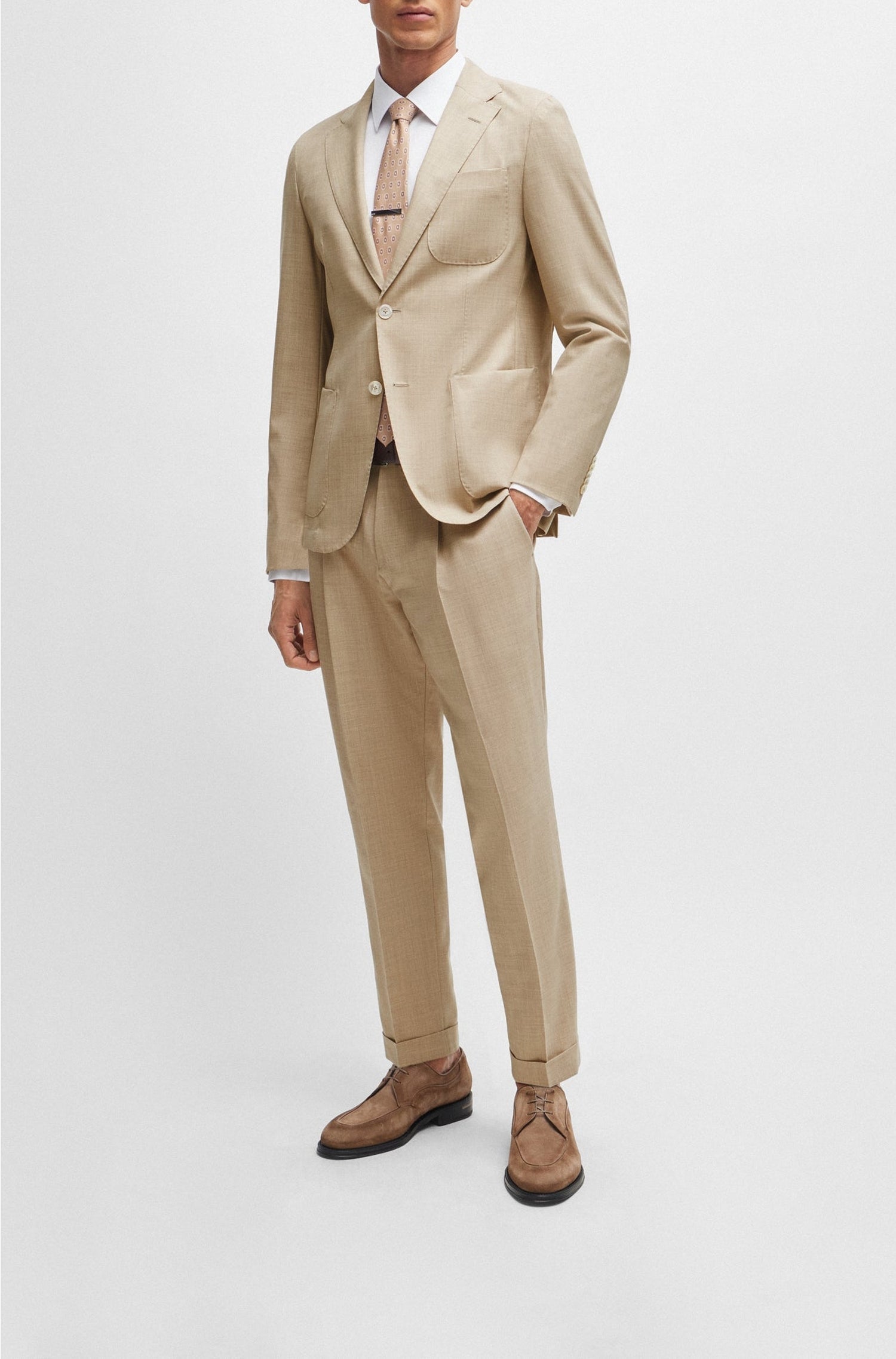 LIGHT BEIGE // SUITS L-HESTON2PCSSOFT-242