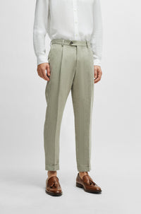 OPEN GREEN // TROUSERS L-PEET-PLEAT-241
