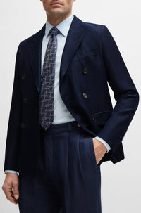 OPEN BLUE // FORMAL TROUSERS L-PORT-PLEATS-242