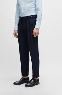 OPEN BLUE // FORMAL TROUSERS L-PORT-PLEATS-242