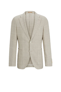 Veste de costume Heston à carreaux en laine - Light Beige
