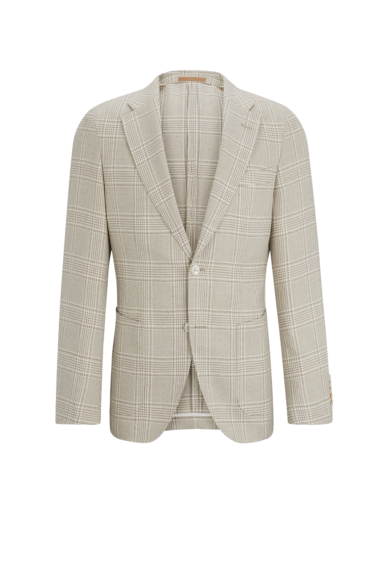 Veste de costume Heston à carreaux en laine - Light Beige