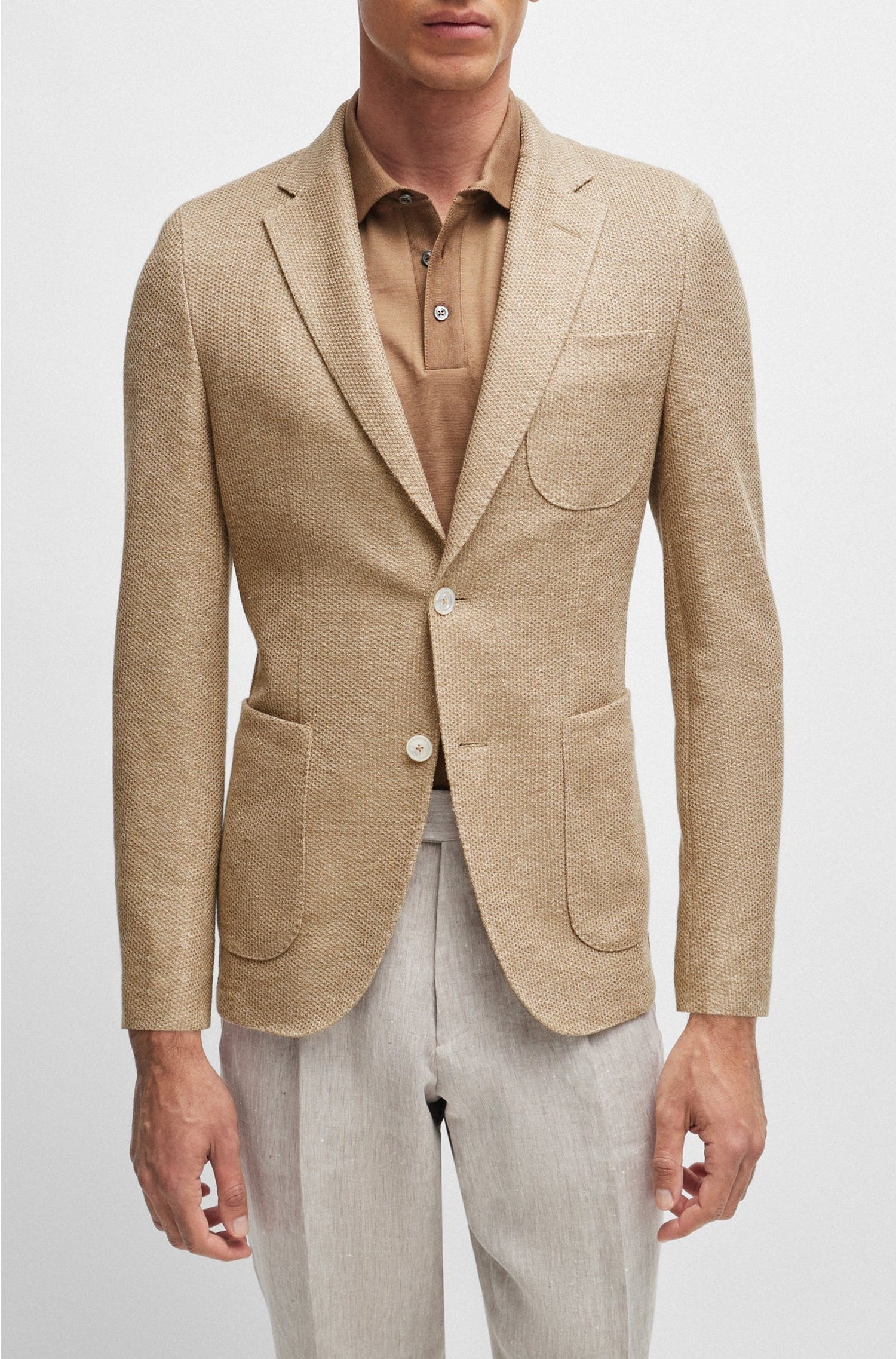 MEDIUM BEIGE // BLAZERS L-HESTON-J-3PP-242
