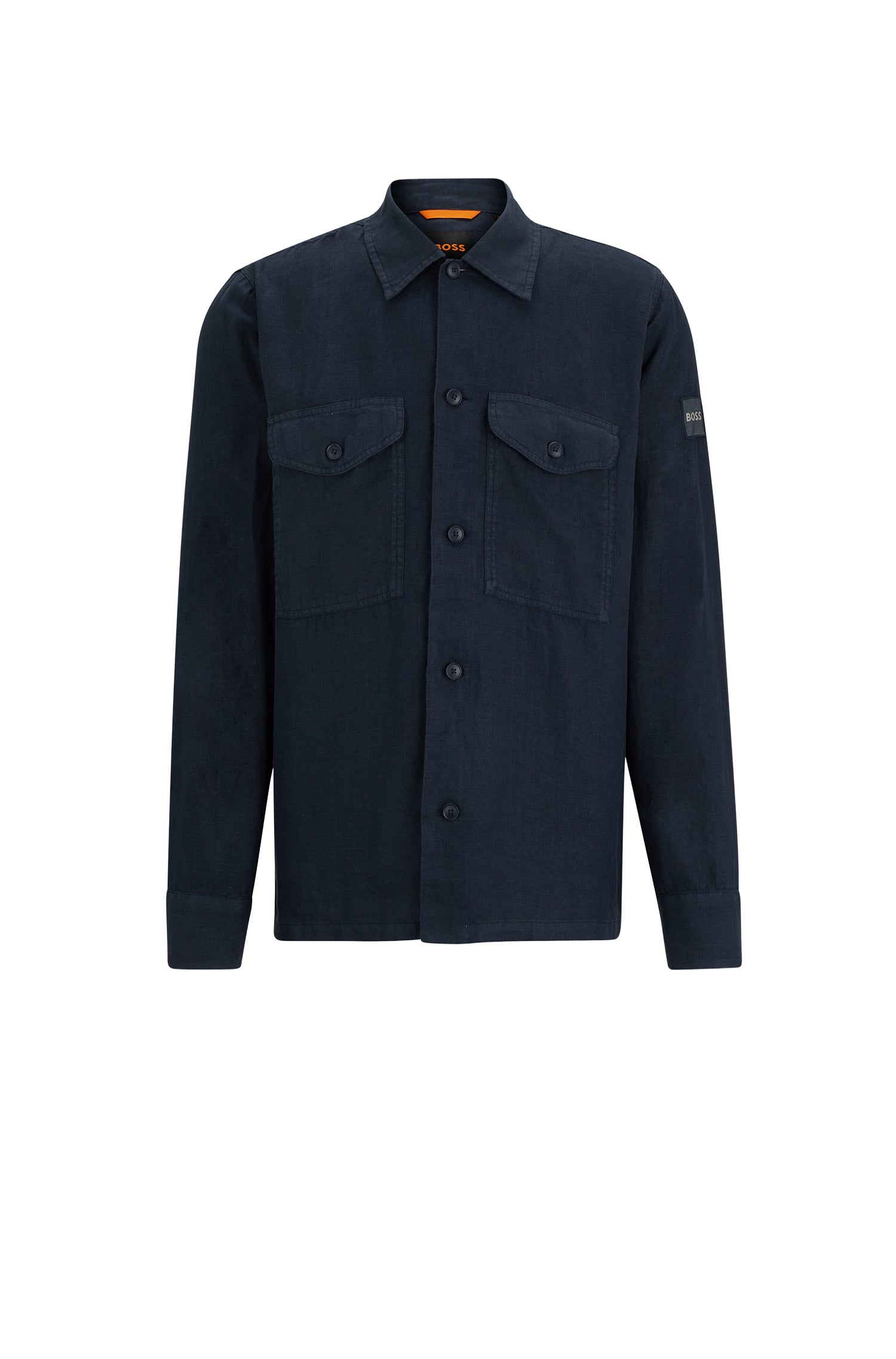 Chemise Lovel avec poches en lin - Dark Blue