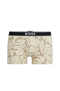 Printed Boxer Shorts - Dark Beige