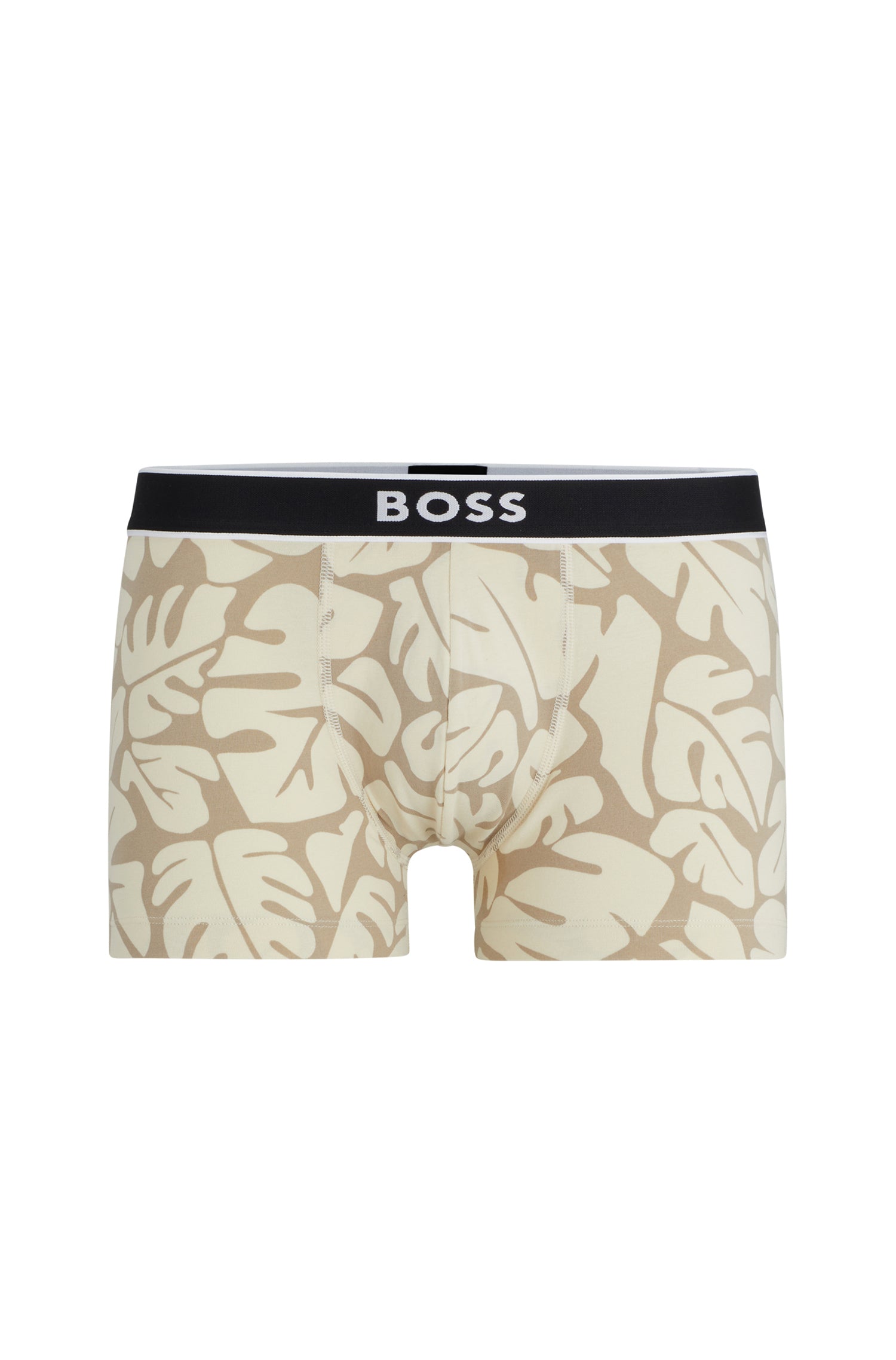 Printed Boxer Shorts - Dark Beige